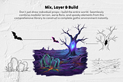 Procreate Gothic Background Stamps, a Brush Add-On by Selentaori Studio (Thumbnail 10 of 13)