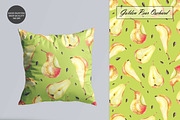 Watercolor Pear Seamless Patterns, a Food Illustration by OlDm_Shop (Thumbnail 7 of 10)
