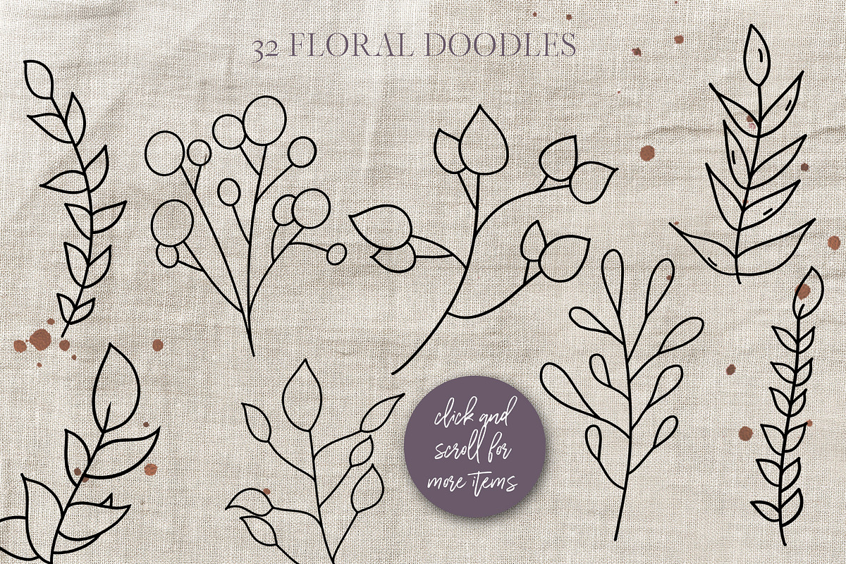 Floral Watercolor Graphics Set, a Texture Illustration by Honey & Jazz Co. (Photo 11 of 14)
