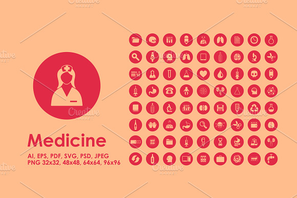 72 Medicine Icons