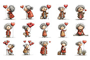 Quirky Elderly Valentine Woman PNG, an Illustration by SinaCreation (Thumbnail 2 of 11)