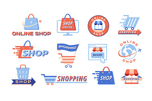 Shopping icons. Online store and, an Object Illustration by winwin.art