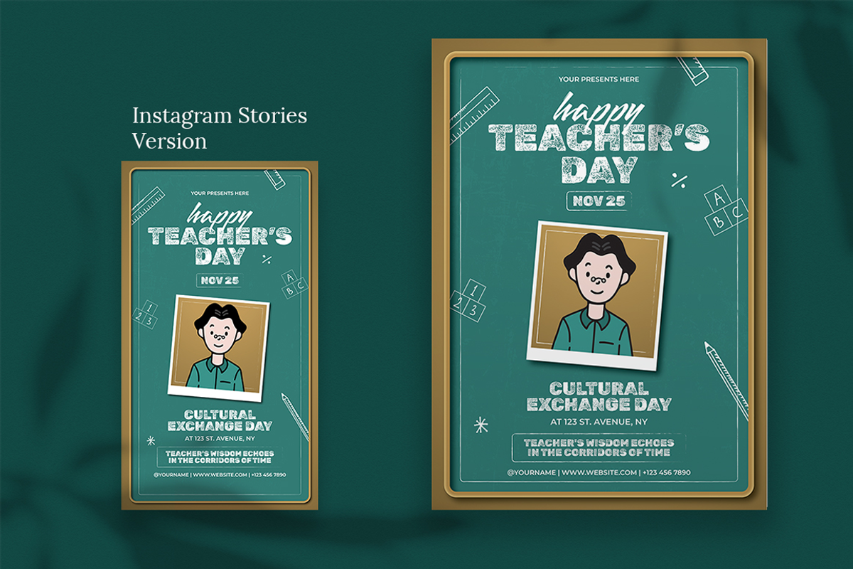Letera - Teacher's Day Flyer Set, a Flyer Template by Attype (Photo 4 of 5)