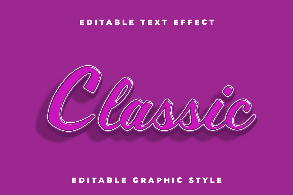 Retro Script Shadow Text Effect preview 3