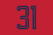 The Professor Numeral Set, a Sans Serif Font by Port Design Company (Thumbnail 5 of 5)