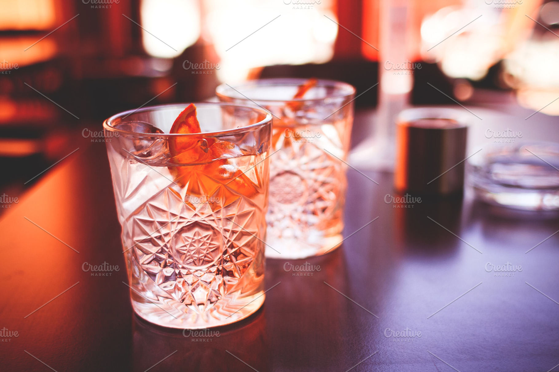 Two Orange Drinks