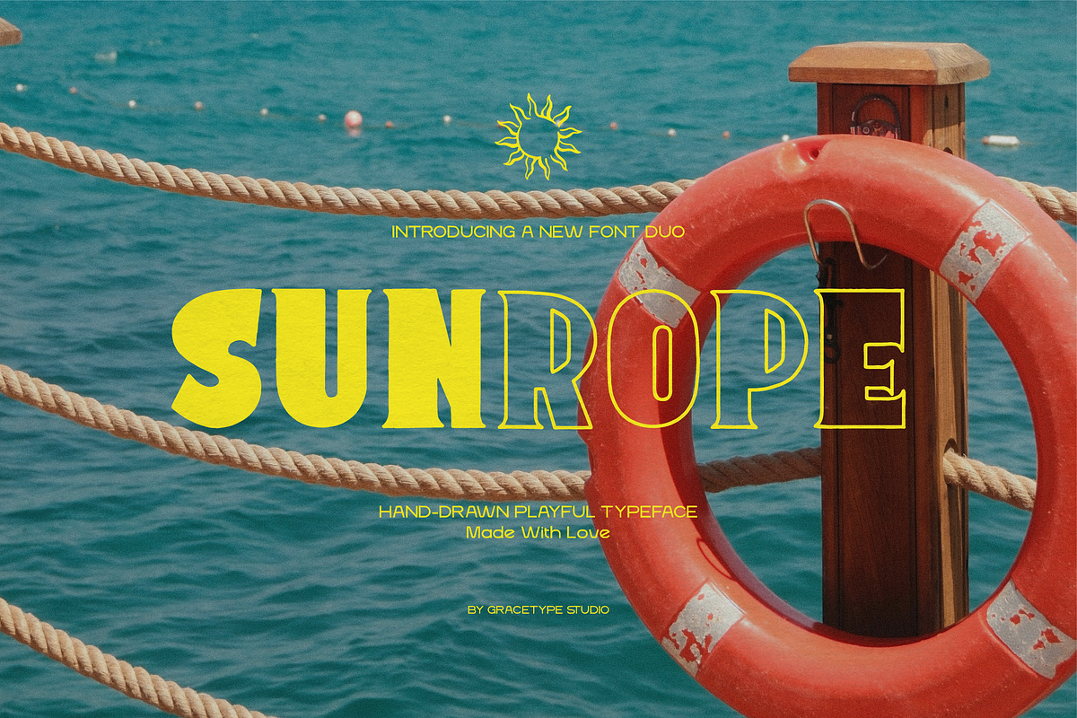 Sunrope | Hand Drawn Playful, a Handwritten Font by gracetype_studio (Photo 1 of 12)