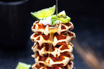 Delicious coconut waffles