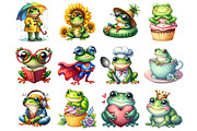 Funny Cute Frog Sublimation Clipart, a Graphic by CitraGraphics (Thumbnail 3 of 5)