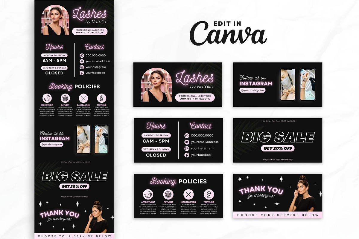 Lash Tech Acuity Scheduling • Canva, a Websites & App Template by OniriqveDesigns (Photo 2 of 8)