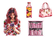 Red Cherry Planner Clipart, an Illustration by Daily.Designs (Thumbnail 5 of 5)