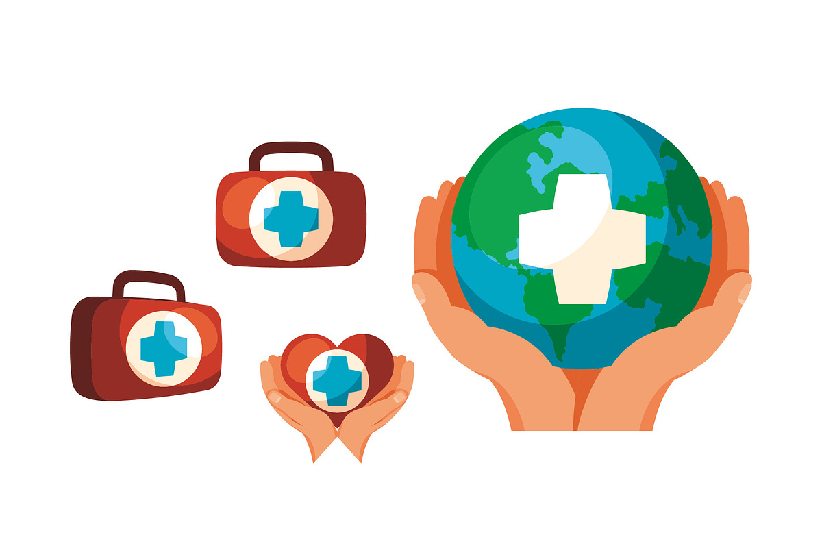 Red Cross Day Icons Set preview 3