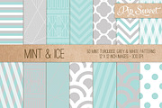 Mint & Ice 50 Pattern Set, a Pattern Graphic by Pip Sweet (Thumbnail 1 of 4)