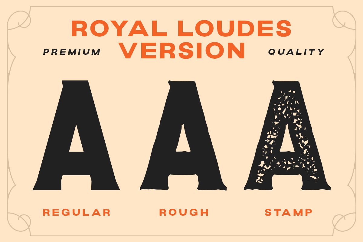 Royal Loudes  -  Display Font, a Serif Font by Letterhend Studio (Photo 2 of 9)