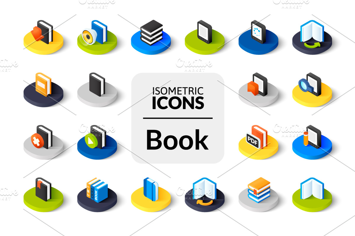 Isometric icons - Book, an Icon by sidmaydesign (Photo 1 of 3)
