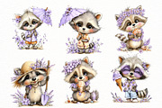 Whimsical summer raccoon Clipart, an Illustration by Designworld (Thumbnail 3 of 7)