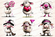 Quirky Sheep Clipart, an Illustration by DreamCafeArt (Thumbnail 3 of 8)