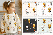 Little Chicks Patterns & Clipart, an Animal Illustration by GoldmoonUA (Thumbnail 2 of 5)
