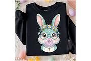 Coquette Easter Bunny Blowing Bubble, an Illustration by Designking (Thumbnail 5 of 6)
