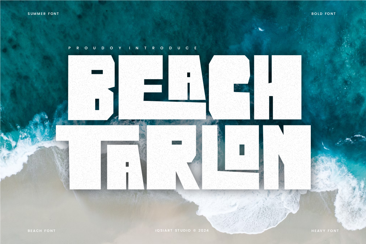 Beach Tarlon - Bold Font, a Sans Serif Font by Iqsiart Studio (Photo 1 of 7)