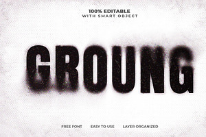 Grunge Photocopy Text Effect PSD