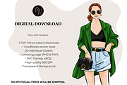 Fashion Girl 58 clipart png, an Illustration by Parinaz Wadia Design (Thumbnail 8 of 10)