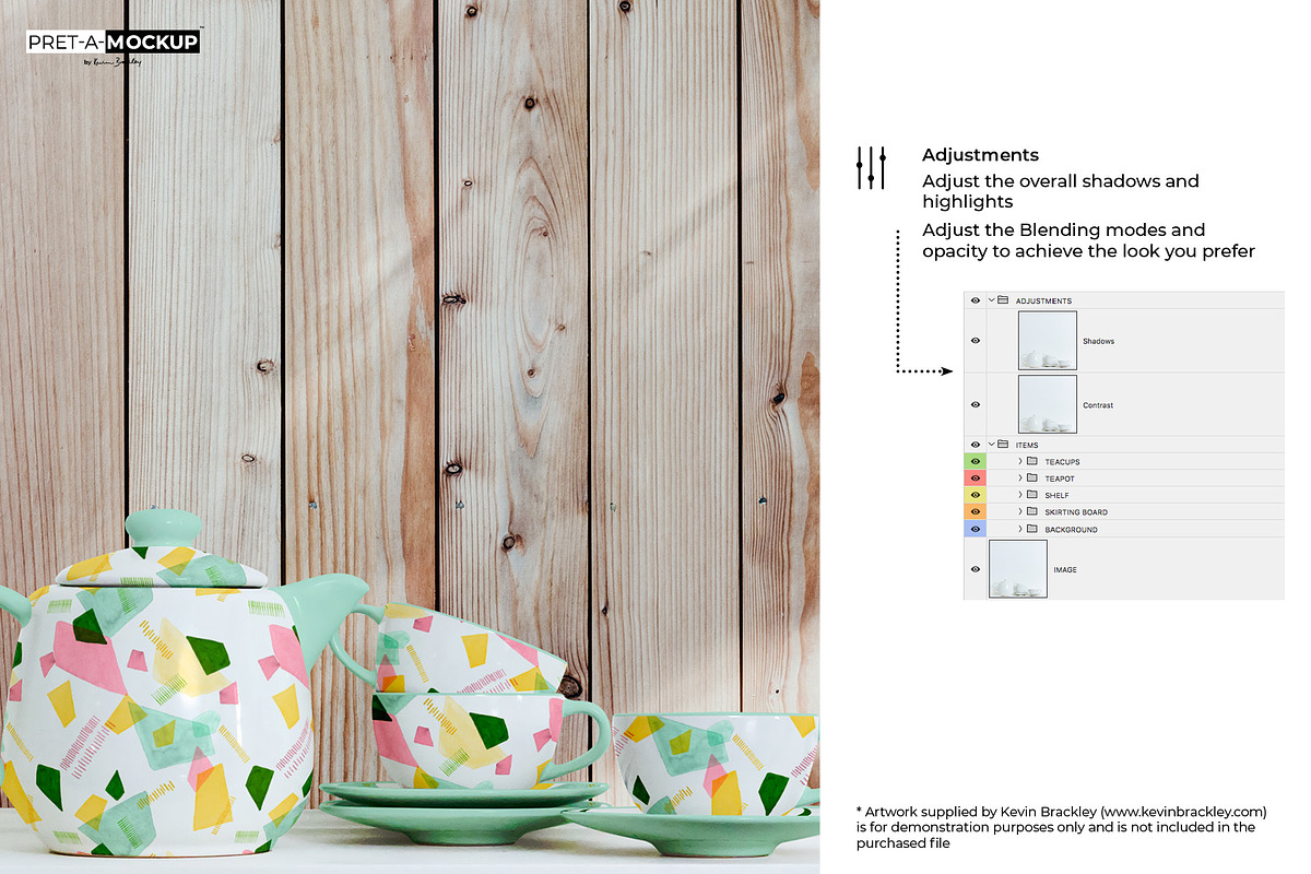 Ceramic Teapot Teacups Mockup, a Cups & Container Mockup by Pret-a-Mockup (Photo 8 of 9)