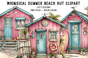 Whimsical Summer Beach Hut Clipart, an Illustration by CreationArt (Thumbnail 1 of 7)