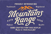Mountains Range Classic Font Duo, a Script Font by Letterhend Studio (Thumbnail 1 of 9)