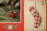 Vintage Christmas Clipart & Patterns, a Pattern Graphic by PATTERNS etc. (Thumbnail 3 of 15)
