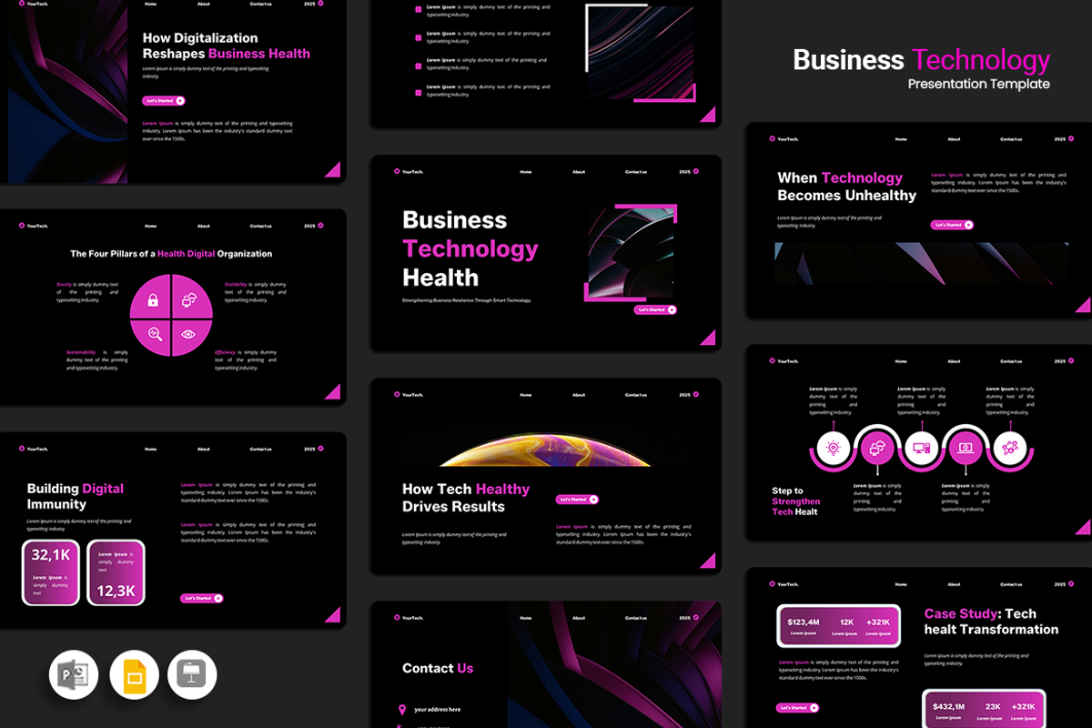 Business Technology - Google Slides, a Presentation Template by Iqsiart Studio (Photo 1 of 3)