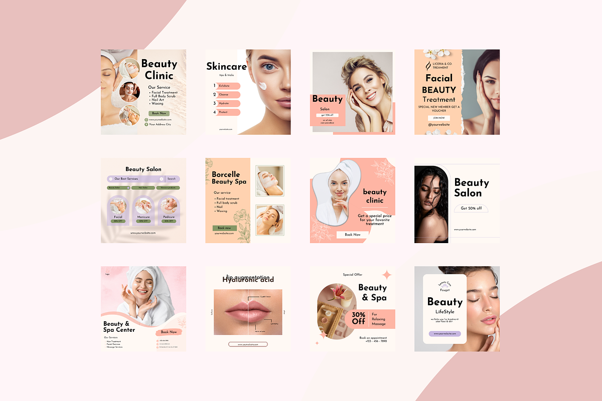 Beauty Salon Instagram Templates, a Social Media Template by Adored Templates (Photo 7 of 10)