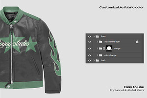 Leather Racing Jacket Mockup