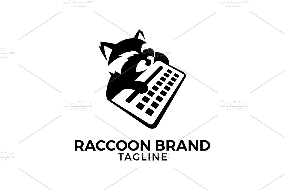 Raccoon Logo Design, a Branding & Logo Template by Stefan Art Logo store
