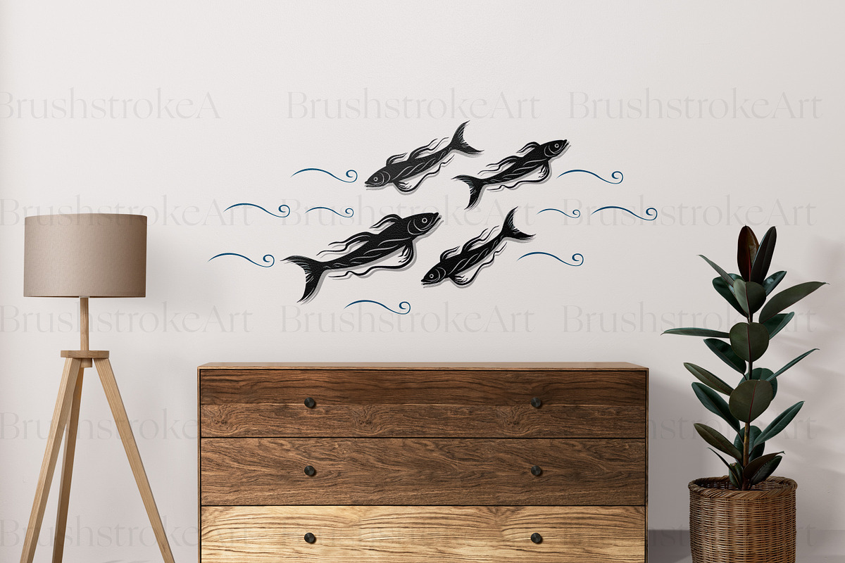 Fishing Silhouette Clipart, Line Art, an Illustration by BrushstrokeArtGB (Photo 7 of 9)