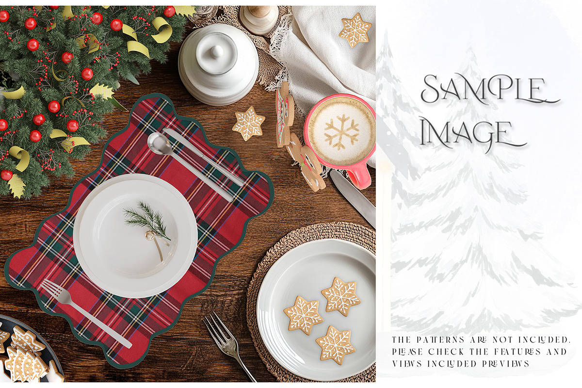 Christmas Placemats Various Types, a Product Mockup by mock-ups (Photo 22 of 25)