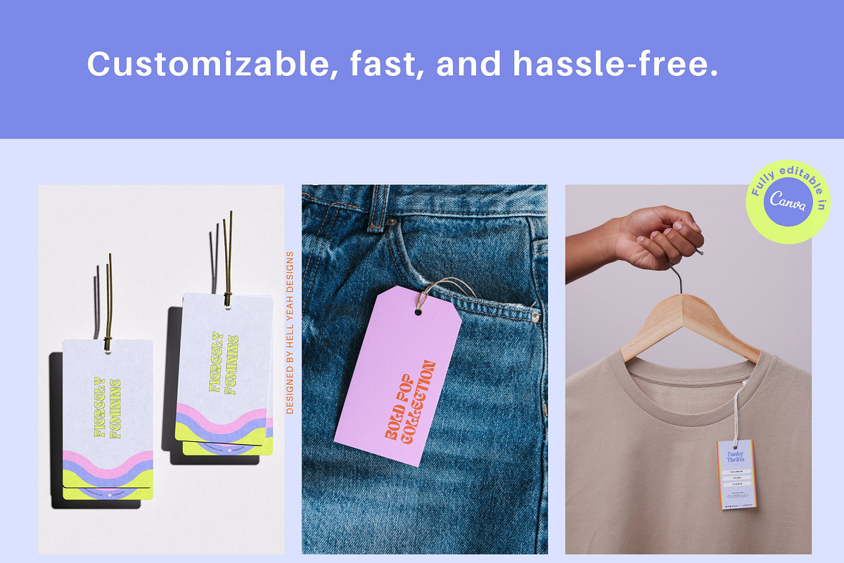 Ecommerce Hang Tag Canva Templates, a Card Template by Hell Yeah Designs (Photo 6 of 10)