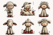 Whimsical Easter lamb clipart, an Illustration by Designworld (Thumbnail 5 of 7)