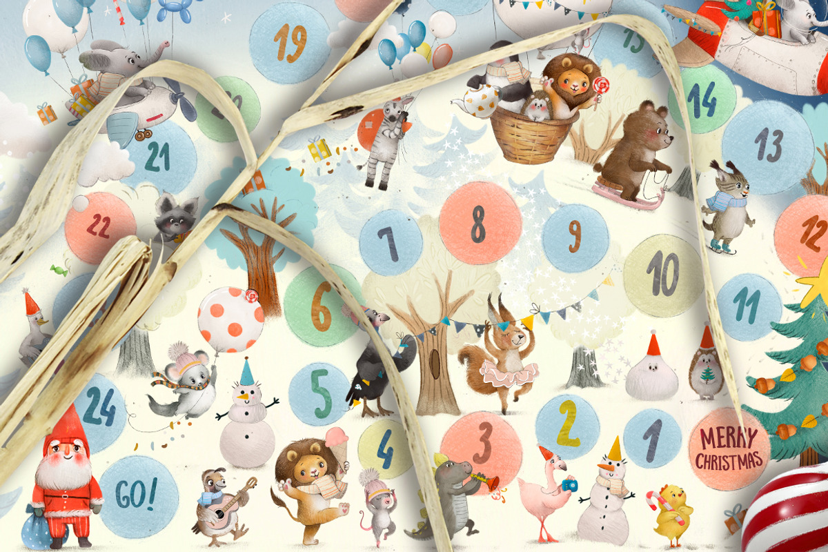 Cute Christmas Animals, an Animal Illustration by TanyaSchuka (Photo 8 of 15)