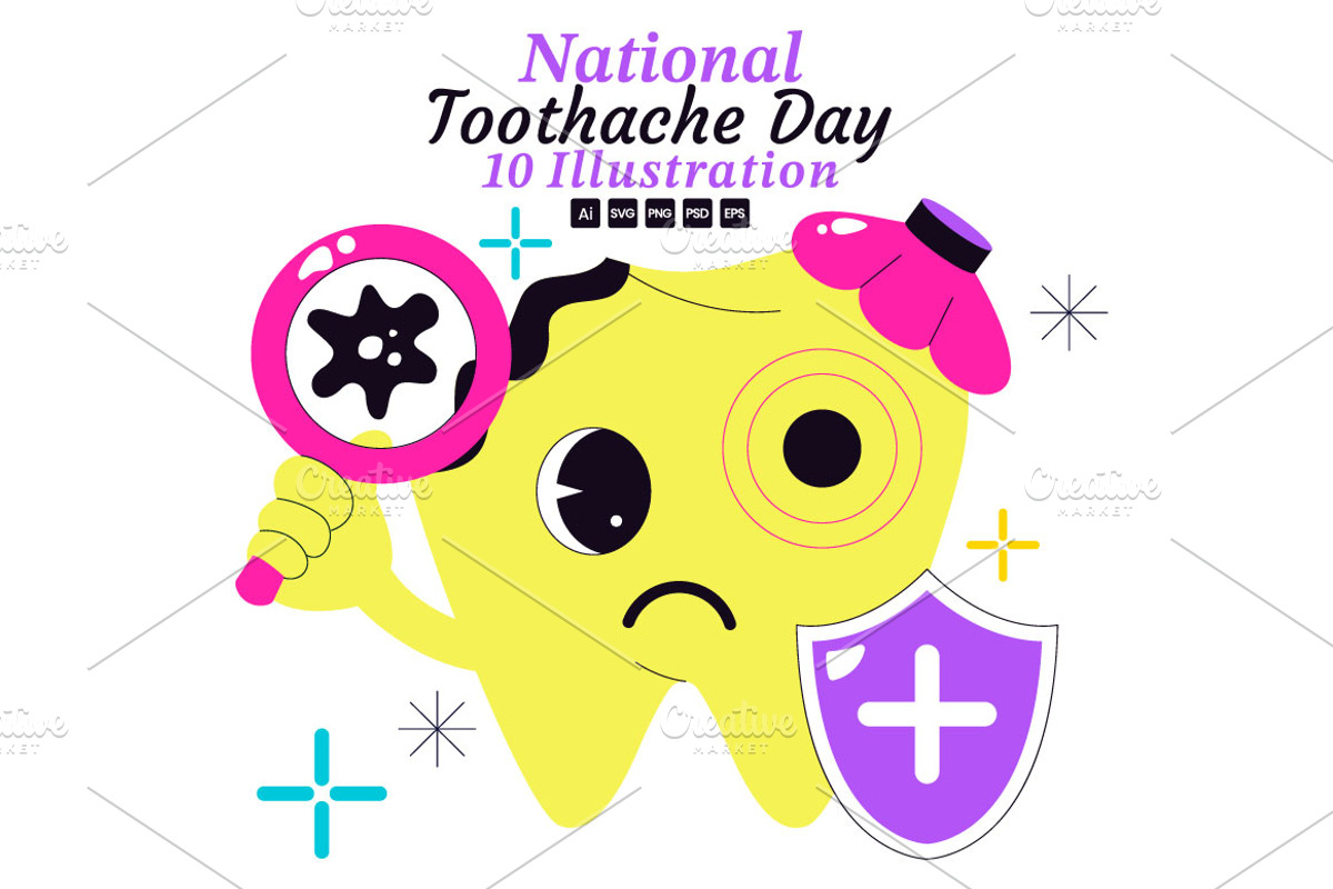 10 National Toothache Day, a Person Illustration by denayunebgt (Photo 1 of 4)