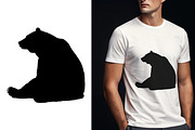 Wild Bear Silhouette Wildlife Animal, an Animal Illustration by Unique Design Team (Thumbnail 1 of 5)