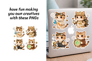 Steampunk Cat Clipart Set - 21 PNG, an Animal Illustration by InkyQueenArt (Thumbnail 2 of 7)