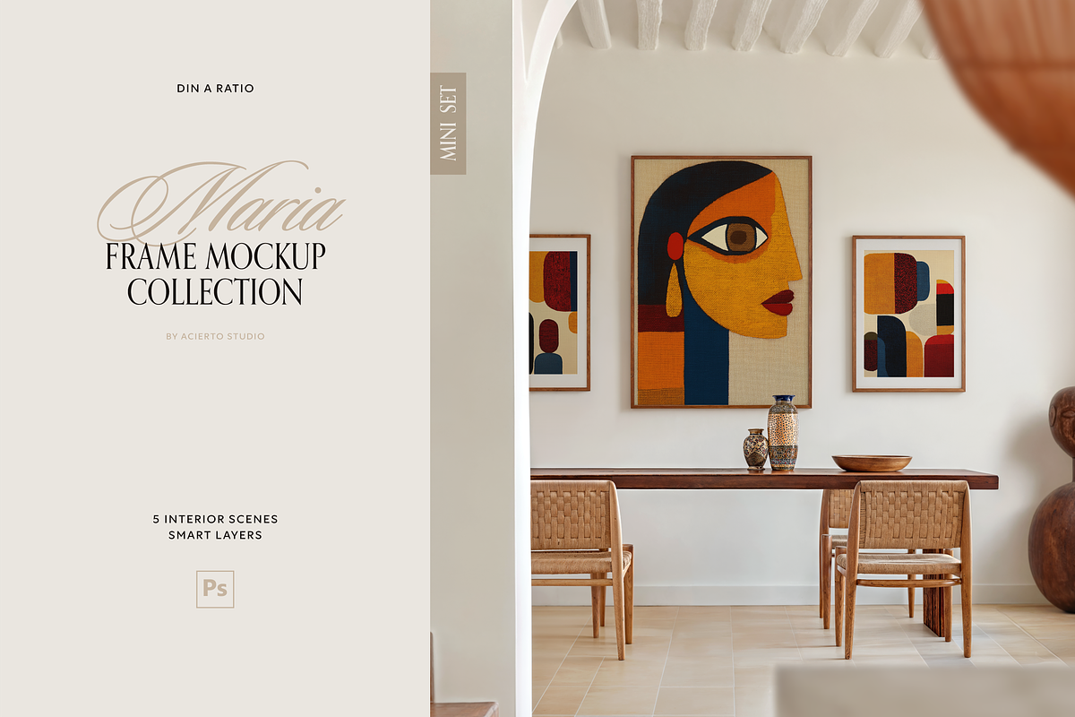 MARIA Din A | Frame Mockup Mini Set, a Household Mockup by Acierto Studio (Photo 1 of 15)