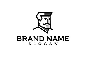 Face of a man logo design template, an Object Graphic by nicemorning