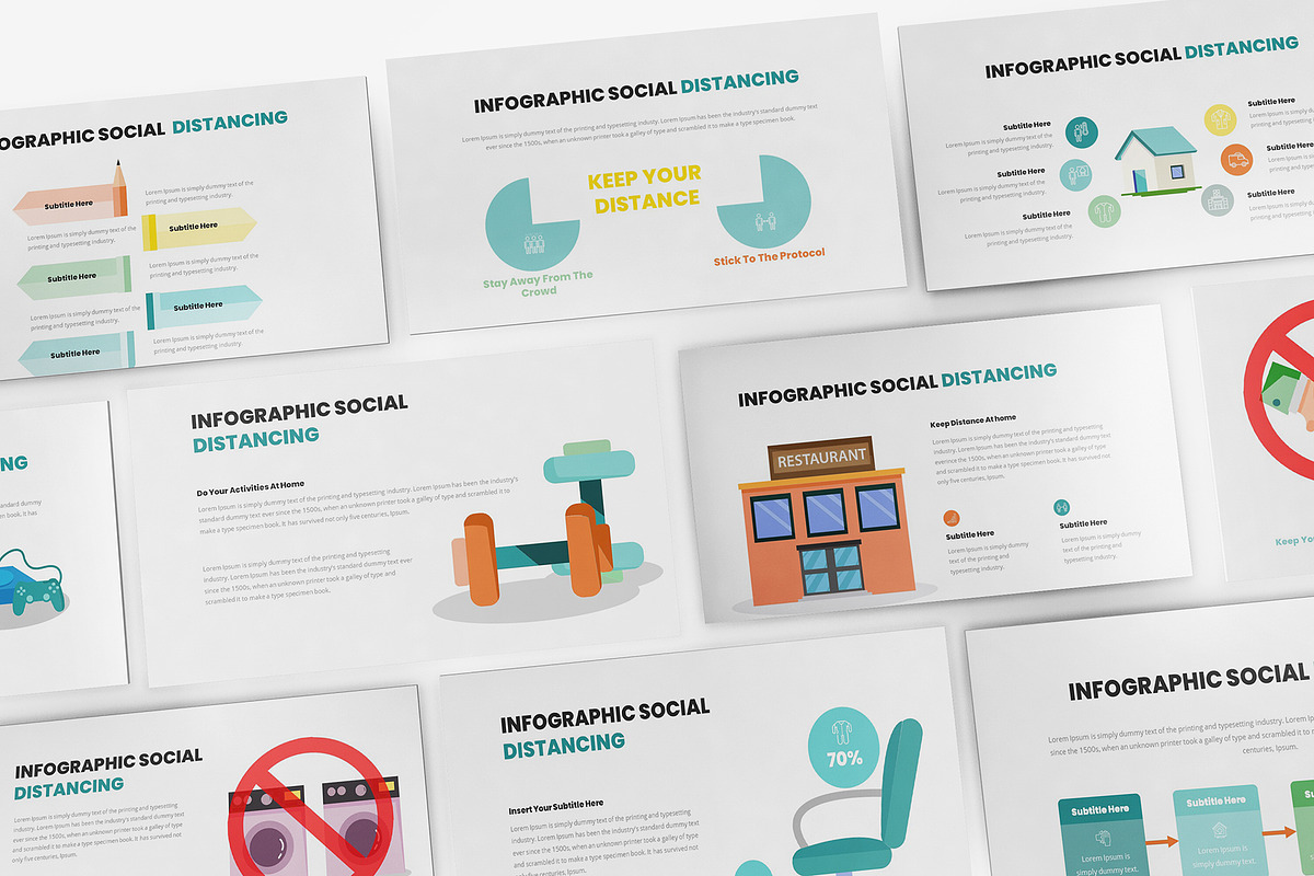 Social Distancing Powerpoint, a Presentation Template by Formatika Studio