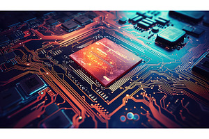 digital abstract tech background ai, a Technology Photo by pikepicture