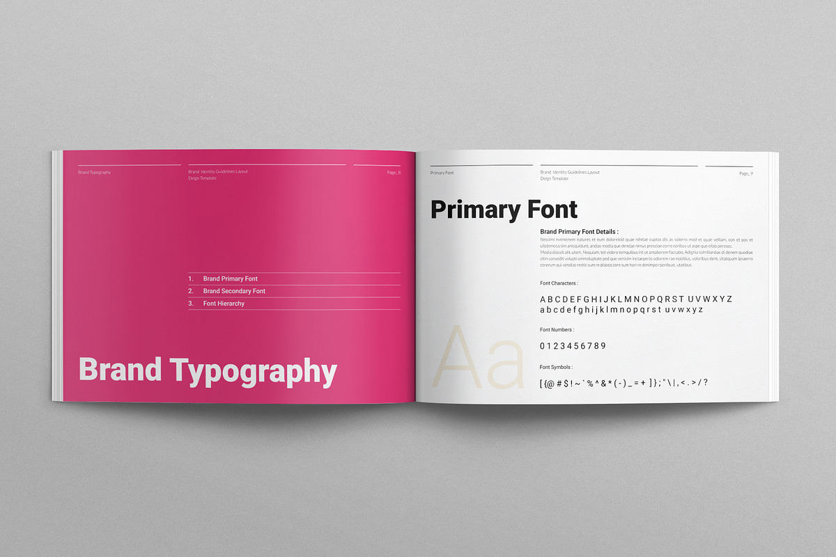 Brand Identity Guidelines Landscape, a Brochure Template by E-Type (Photo 4 of 8)
