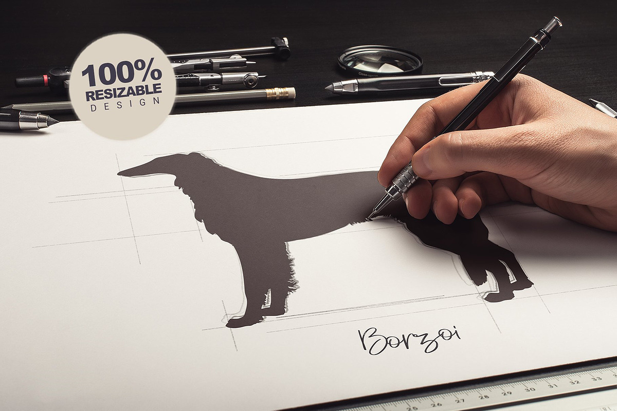 60 Dog Breeds Illustration Bundle, a Texture Illustration by SmartDesigns (Photo 3 of 8)