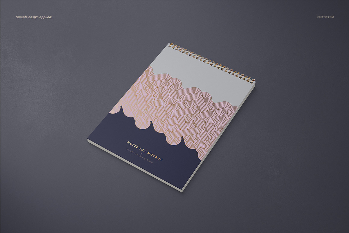 A4 Vertical Spiral Notebook Mockup, a Stationery Template by creatsy5 (Photo 5 of 12)