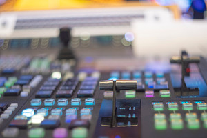 Video production switcher T-bar fader control panel with colorfu, a Photo by Pictures for you!!!!!!!!!